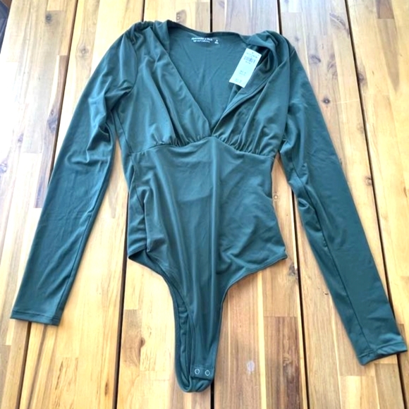 Abercrombie & Fitch Tops - Nwt Abercrombie & Fitch Womens Soft A&F Collection Olive Army Green Bodysuit